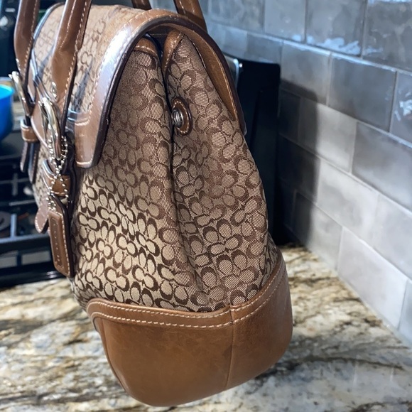 Coach Brown Signature Soho Satchel #7080 - Picture 4 of 9